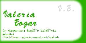 valeria bogar business card